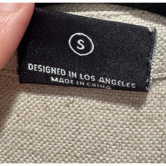 Miou Muse Women’s Size Small Button Front Tunic Top Linen Blend Minimalist Boho - Picture 7 of 9